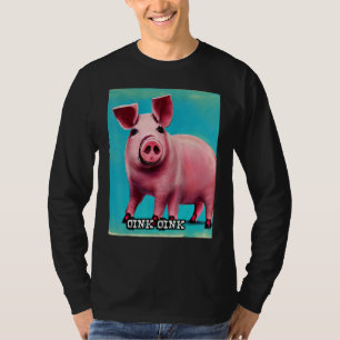 Cute Gris Piggie Oink Oink_10 T Shirt