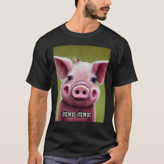 Cute Gris Piggie Oink Oink 17 T Shirt