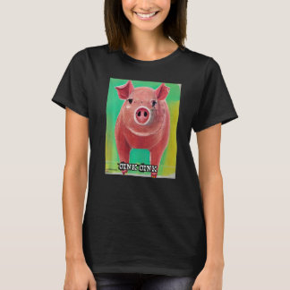 Cute Gris Piggie Oink Oink 32 T Shirt