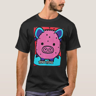 Cute Gris Piggie Oink Oink 3 T Shirt