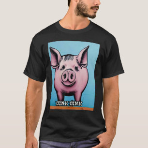 Cute Gris Piggie Oink Oink 41 T Shirt