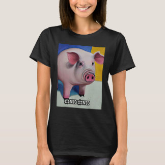 Cute Gris Piggie Oink Oink 45 T Shirt