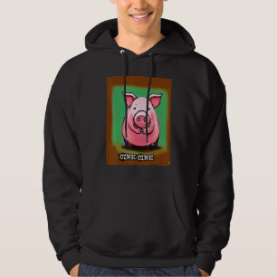 Cute Gris Piggie Oink Oink_4 Hoodie
