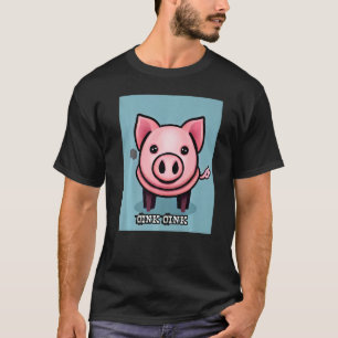 Cute Gris Piggie Oink Oink 50 T Shirt