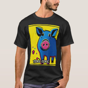 Cute Gris Piggie Oink Oink 57 T Shirt