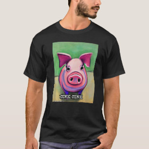 Cute Gris Piggie Oink Oink 58 T Shirt