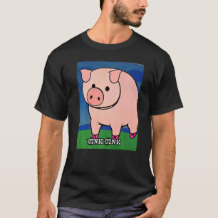 Cute Gris Piggie Oink Oink 9 T Shirt