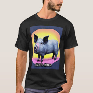 Cute Gris Piggie Oink Oink_9 T Shirt
