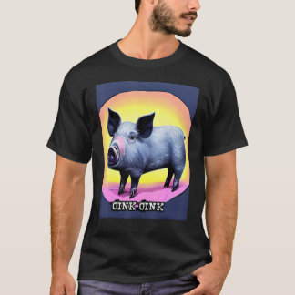 Cute Gris Piggie Oink Oink_9 T Shirt