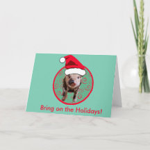 Cute Gris Santa - Teal and Red