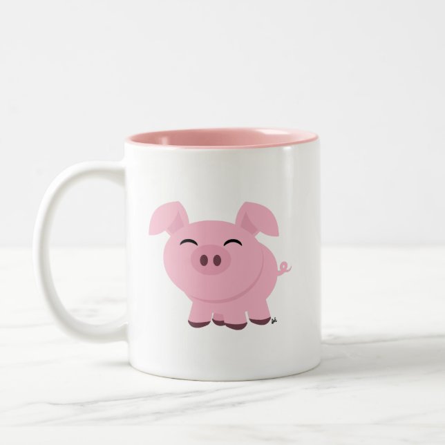 Cute Gris Smile Coffee Mugg (Vänster)