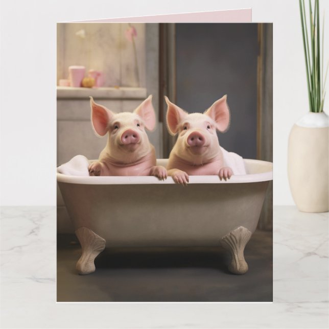 CUTE GRISAR FUNNY BIRTHDAY Greeting Card Kort (Framsida)