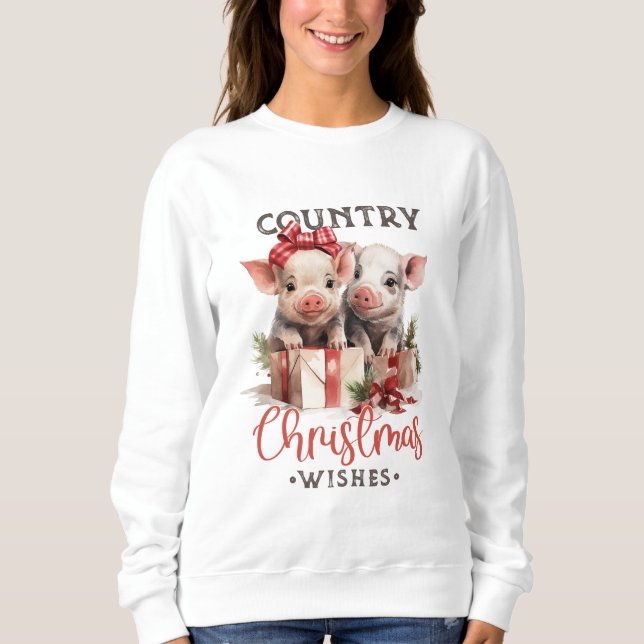Cute Grisar jul T Shirt (Framsida)