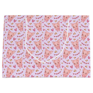 Cute Grisar och Hearts Gift Bag
