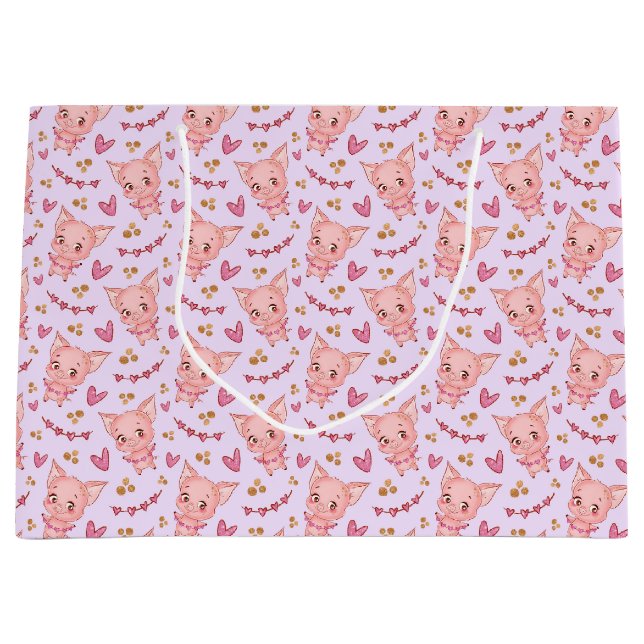 Cute Grisar och Hearts Gift Bag (Framsidan)