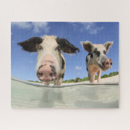 Cute Grisar på Beach Jigszle Puzzle Pussel