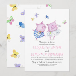 Cute Grisar par Sweet Förlovningsfest Inbjudningar