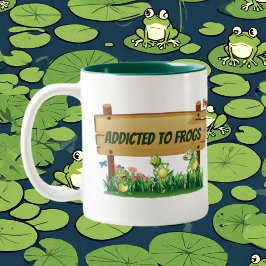 Cute groda älskare add namn Två-Tonad mugg