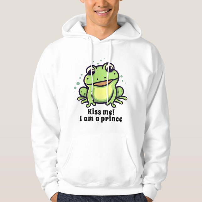Cute groda kysser mig hoodie (Framsida)