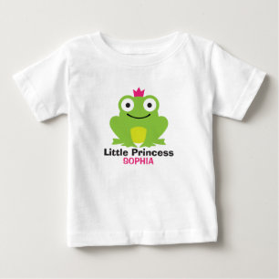 Cute groda med krona och personlig baby namn tröja