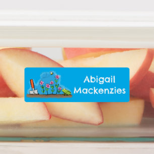 Cute grog och bin i tecknadens personlig klistermärke