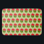 Cute Grönt Alien i Santa Hat Mönster Badrumsmatta<br><div class="desc">Fira julhelgen med detta vackra badmatt som har en mönster av lekfulla utomjordingar i grönten med festive Red Santa Hats. Perfekt för att lägga till en liten pekpenna till badrumsdekalen. Den här designen gör en julklapp i roligt till sci-fi älskare och utomjordingsentusiaster. Redigera om du vill ändra bakgrunden till valfri...</div>