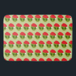 Cute Grönt Alien i Santa Hat Mönster Badrumsmatta<br><div class="desc">Fira julhelgen med detta vackra badmatt som har en mönster av lekfulla utomjordingar i grönten med festive Red Santa Hats. Perfekt för att lägga till en liten pekpenna till badrumsdekalen. Den här designen gör en julklapp i roligt till sci-fi älskare och utomjordingsentusiaster. Redigera om du vill ändra bakgrunden till valfri...</div>