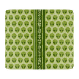 Cute Grönt Alien Mönster med ditt namn i tecken