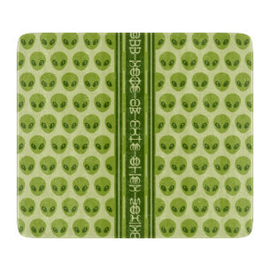 Cute Grönt Alien Mönster med ditt namn i tecken