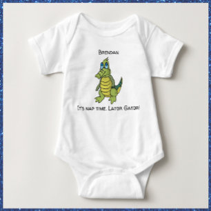 Cute Grönt Alligator T Shirt