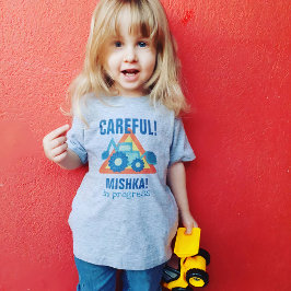 Cute Grönt Backhoe Funny Excavator Digger Boys T Shirt