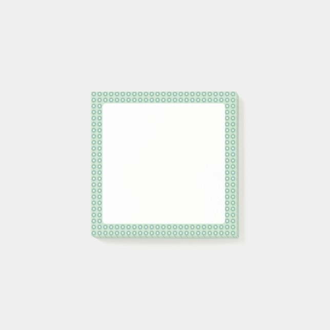 Cute Grönt Blommigt Patterned Fäster anteckningar Post-it Block (Framsida)