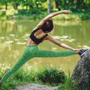 Cute Grönt Brick Gym Yoga Women Tight Leggings