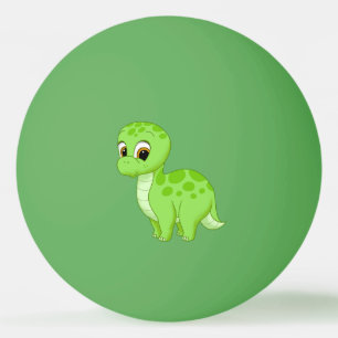 Cute Grönt Brontosaurus Dinosaur Pingisboll