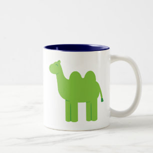 Cute Grönt Camel Två-Tonad Mugg