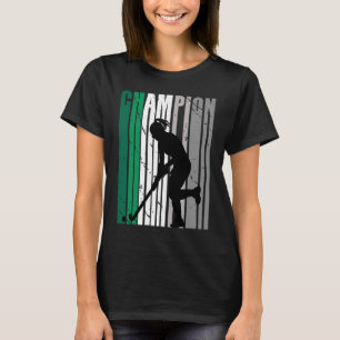Cute Grönt Champion Hockey Birthday Arts T Shirt
