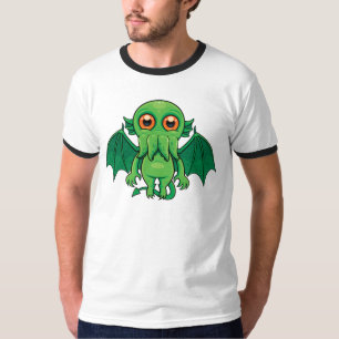 Cute Grönt Cthulhu Monster T Shirt