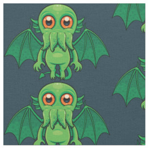 Cute Grönt Cthulhu Monster Tyg