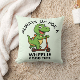 Cute Grönt Dinosaur Kudde