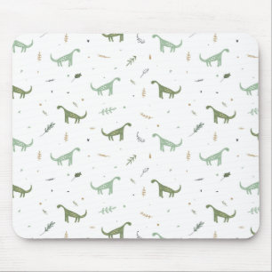Cute Grönt Dinosaur Mönster Musmatta