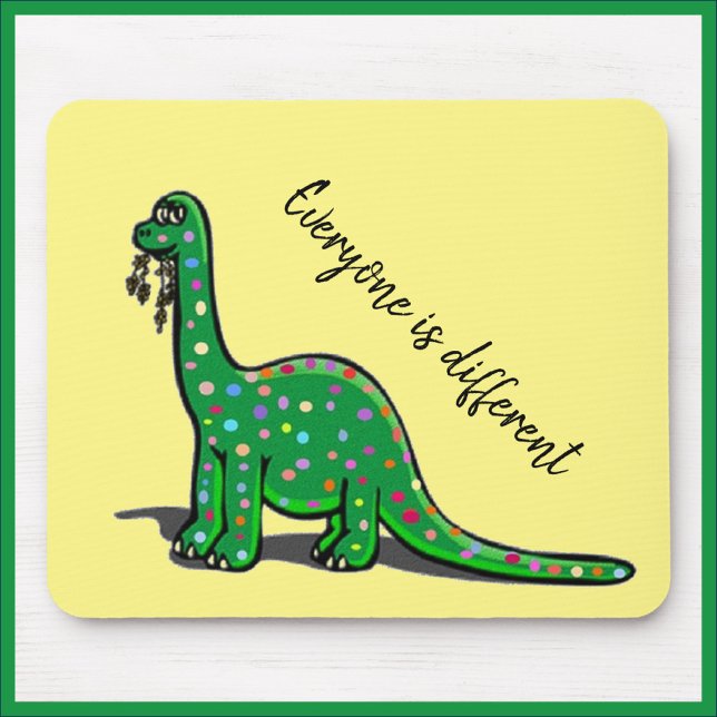 Cute Grönt Dinosaur Mousepad Musmatta (Skapare uppladdad)
