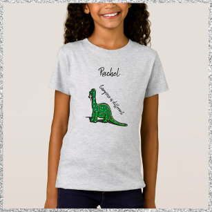 Cute Grönt Dinosaur T Shirt