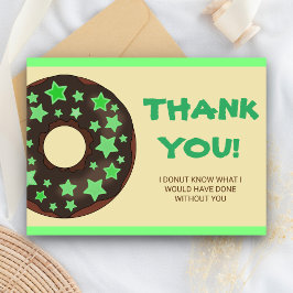 Cute Grönt Donut-Tack Vykort