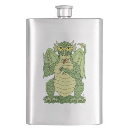 Cute Grönt Dragon Fickplunta