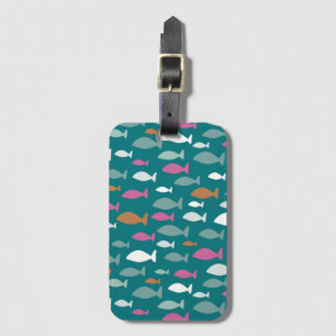 Cute grönt fish mönster bagagebricka