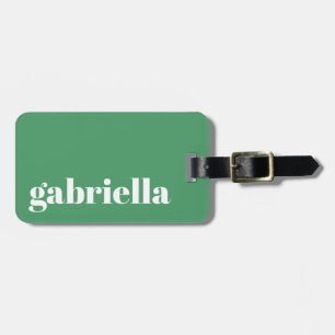 Cute Grönt Fold Typography Personlig Namn Bagagebricka