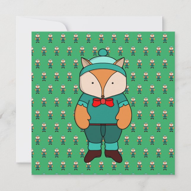 Cute grönt fox (Framsida)