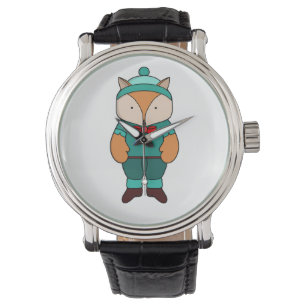 Cute grönt fox armbandsur