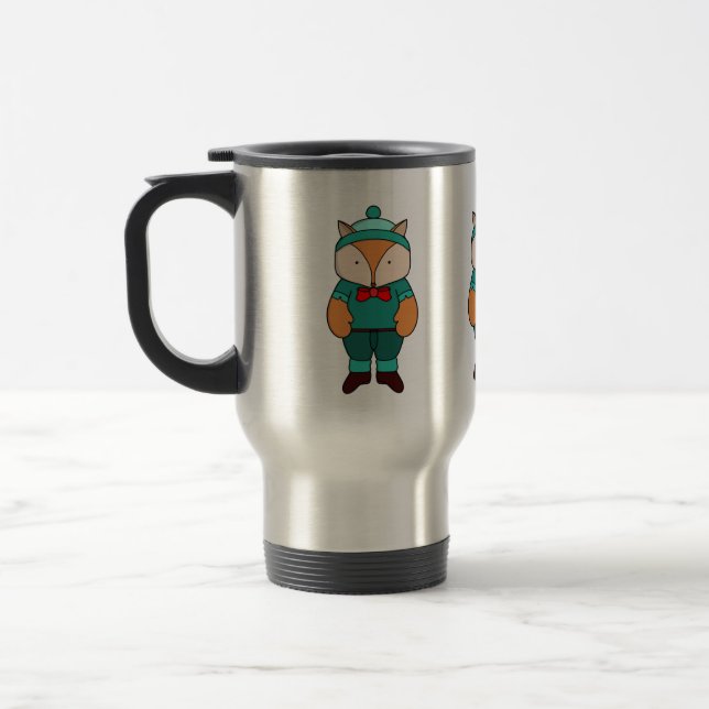 Cute grönt fox resemugg (Vänster)