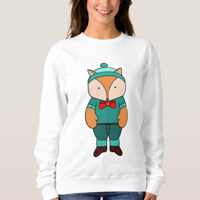 Cute grönt fox t shirt (Framsida)